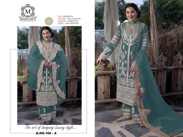 MARYAM'S 166 A GEORGETTE PAKISTANI SALWAR SUITS