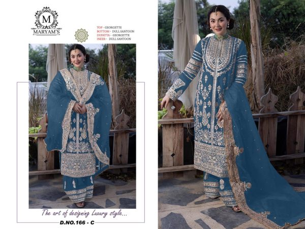 MARYAM'S 166 C GEORGETTE PAKISTANI SALWAR SUITS
