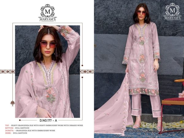 MARYAM'S 177 A ORGANZA PAKISTANI SALWAR SUITS