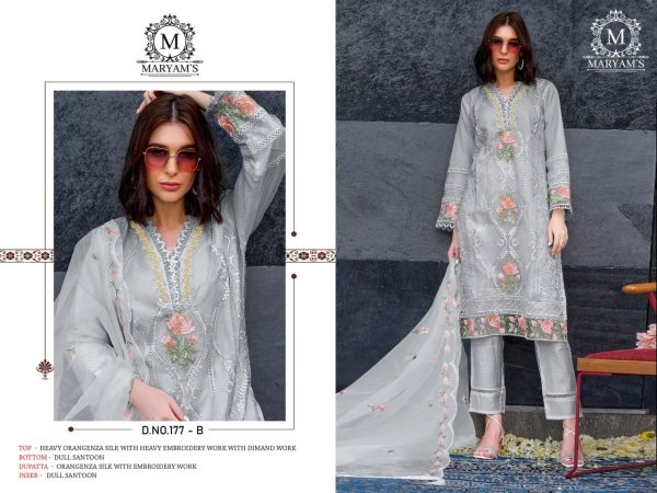 MARYAM'S 177 B ORGANZA PAKISTANI SALWAR SUITS