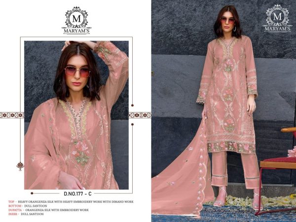 MARYAM'S 177 C ORGANZA PAKISTANI SALWAR SUITS