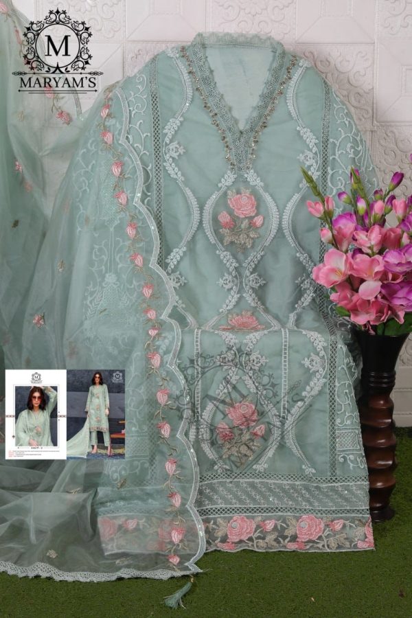 MARYAM'S 177 D ORGANZA PAKISTANI SALWAR SUITS