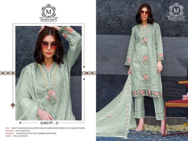 MARYAM'S 177 D ORGANZA PAKISTANI SALWAR SUITS
