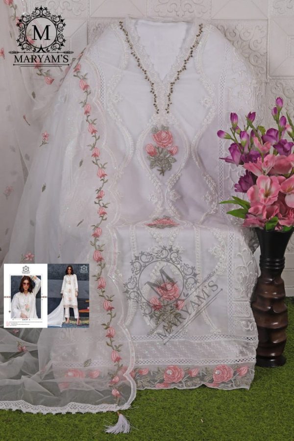 MARYAM'S 177 E ORGANZA PAKISTANI SALWAR SUITS