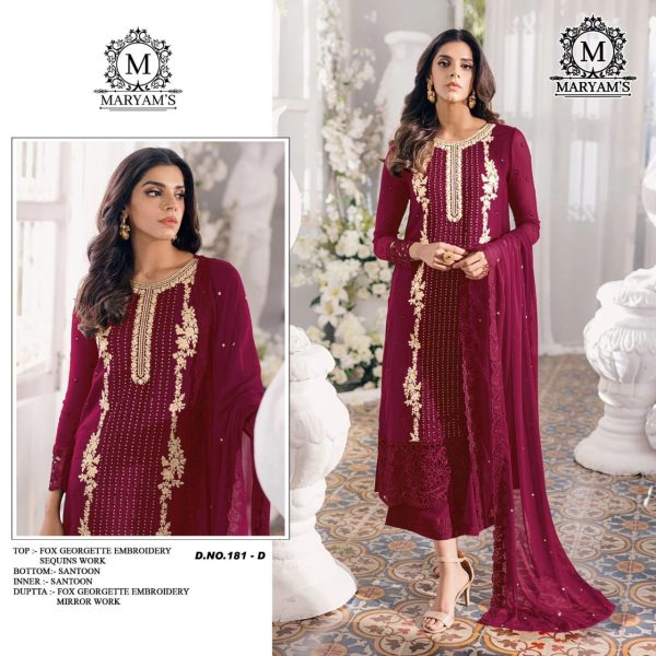 MARYAM'S 181 D GEORGETTE SALWAR KAMEEZ ONLINE