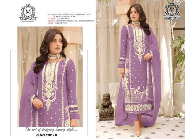 MARYAM'S 182 B SOFT ORGANZA SALWAR KAMEEZ