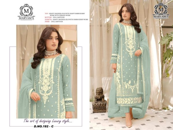 MARYAM'S 182 C SOFT ORGANZA SALWAR KAMEEZ