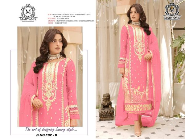 MARYAM'S 182 D SOFT ORGANZA SALWAR KAMEEZ