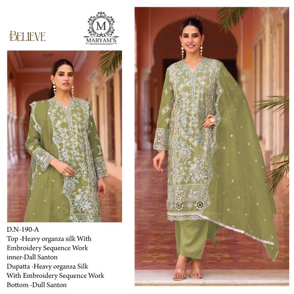 MARYAM'S 190 A ORGANZA SALWAR KAMEEZ