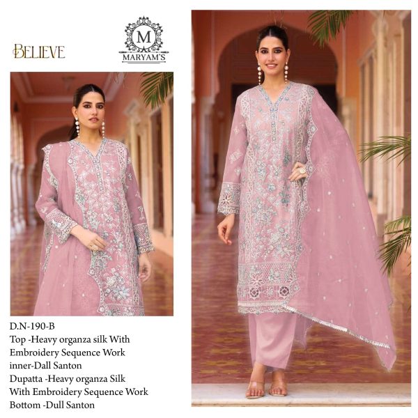 MARYAM'S 190 B ORGANZA SALWAR KAMEEZ