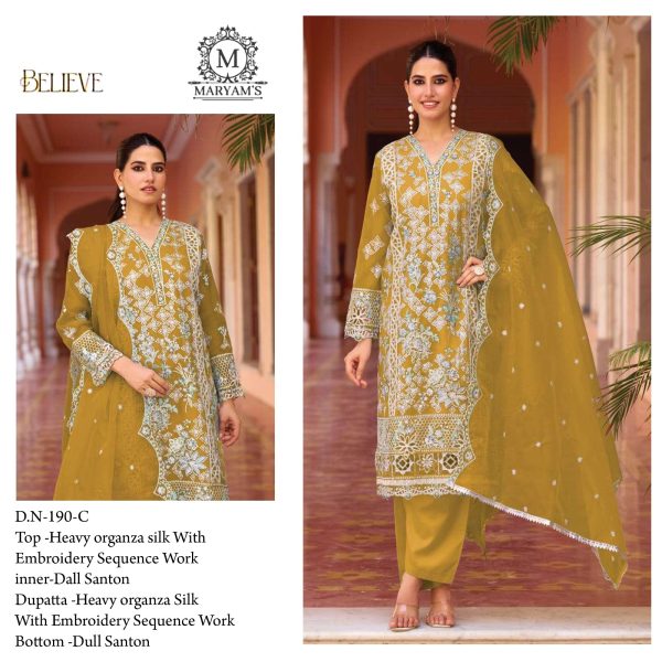 MARYAM'S 190 C ORGANZA SALWAR KAMEEZ