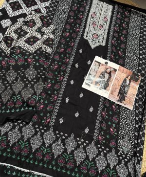 MEHBOOB TEX 1507 SAHNAZ BLACK WHITE COTTON SUITS