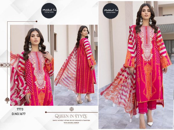 MEHBOOB TEX 1677 COTTON EMBROIDERED SUITS