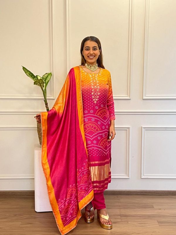 MF 1011 READYMADE CHINON SILK SALWAR SUITS