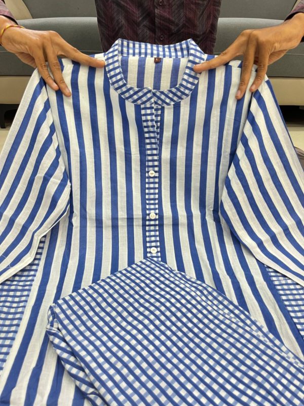 MURTI TRENDS BLUE LINE COTTON CORD SET WHOLESALE