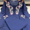 MURTI TRENDS COTTON 2 SIDE POCKET BLUE KURTI