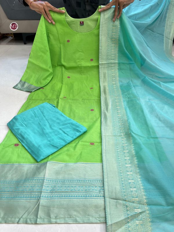 MURTI TRENDS GREEN COTTON KANCHI KURTI WHOLESALE
