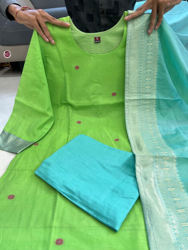 MURTI TRENDS GREEN COTTON KANCHI KURTI WHOLESALE