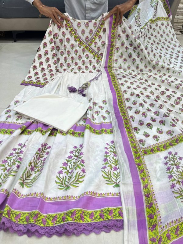 MURTI TRENDS MAL COTTON PURPLE KURTI WHOLESALE
