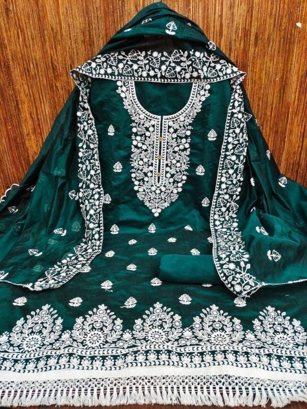 RN SILK MILL CHANDERI SALWAR SUITS MATERIALS ONLINE