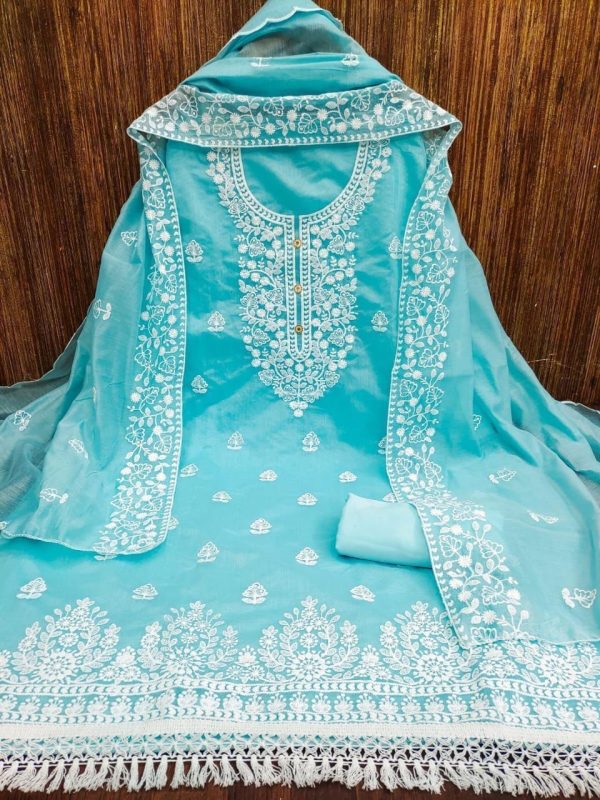 RN SILK MILL CHANDERI SALWAR SUITS MATERIALS ONLINE