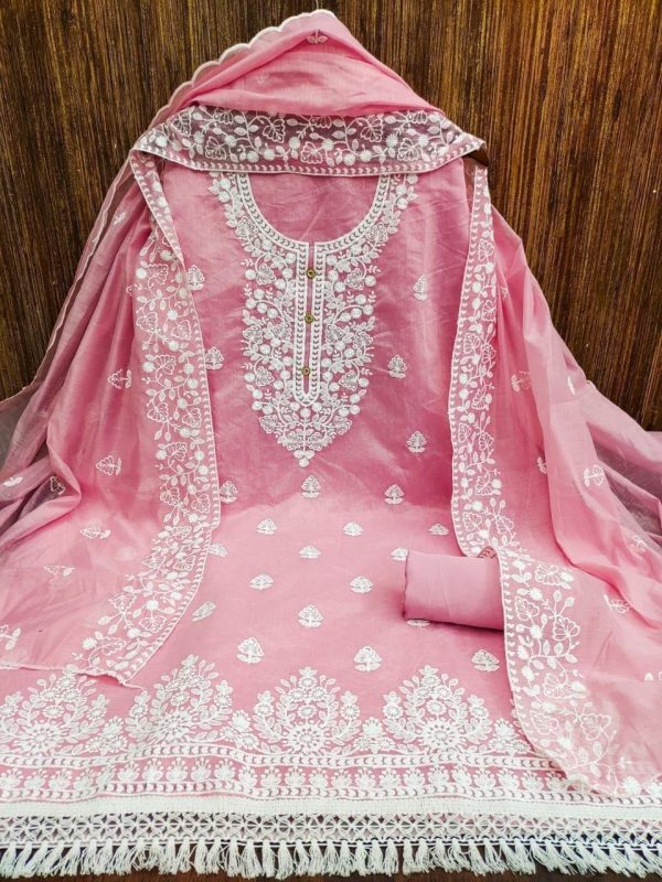 RN SILK MILL CHANDERI SALWAR SUITS MATERIALS ONLINE