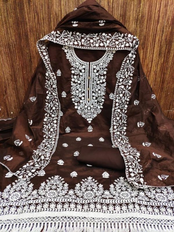 RN SILK MILL CHANDERI SALWAR SUITS MATERIALS ONLINE