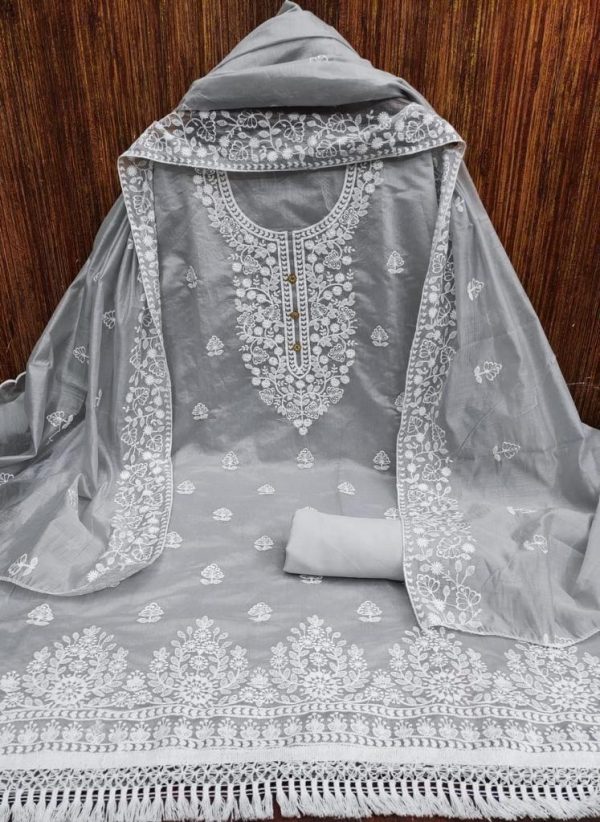 RN SILK MILL CHANDERI SALWAR SUITS MATERIALS ONLINE