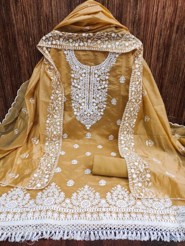 RN SILK MILL CHANDERI SALWAR SUITS MATERIALS ONLINE