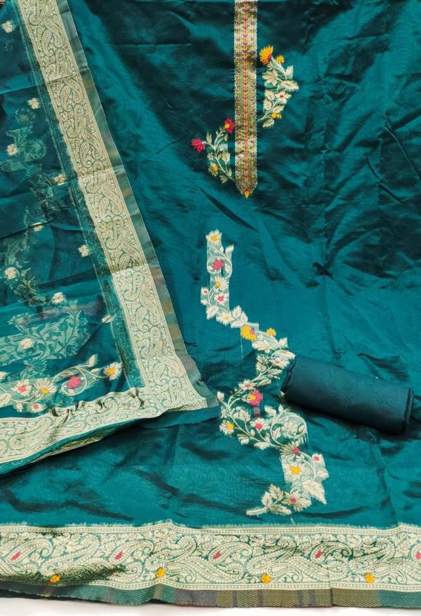 RN SILK MILL CHANDERI SUITS MATERIALS IN SURAT