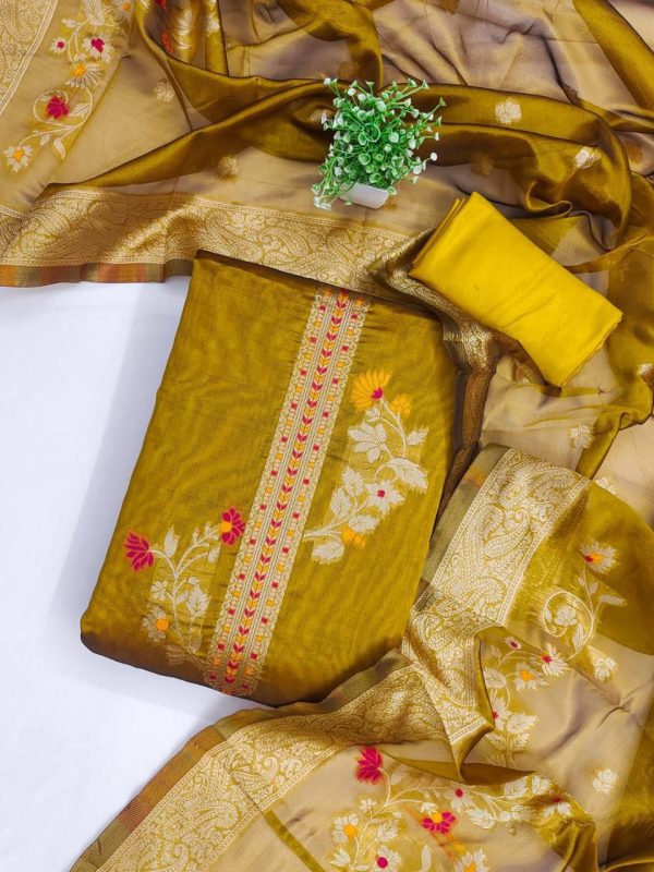 RN SILK MILL CHANDERI SUITS MATERIALS IN SURAT