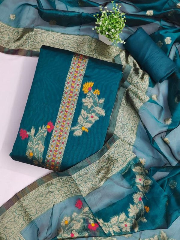 RN SILK MILL CHANDERI SUITS MATERIALS IN SURAT