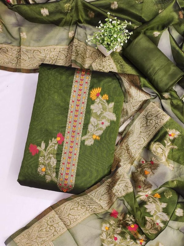 RN SILK MILL CHANDERI SUITS MATERIALS IN SURAT