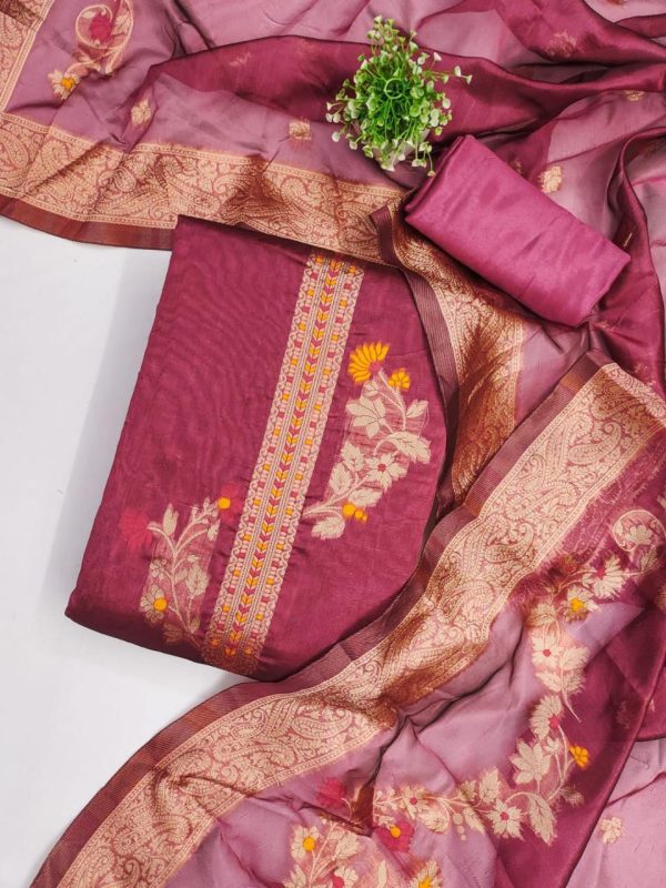 RN SILK MILL CHANDERI SUITS MATERIALS IN SURAT