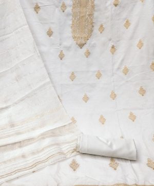 RN SILK MILL DYEABLE BANARSI SUITS MATERIALS