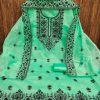 RN SILK MILL HEAVY CHANDERI NECK EMBROIDERED SUITS