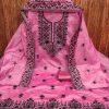 RN SILK MILL HEAVY CHANDERI NECK EMBROIDERED SUITS