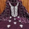 RN SILK MILL HEAVY CHANDERI NECK EMBROIDERED SUITS