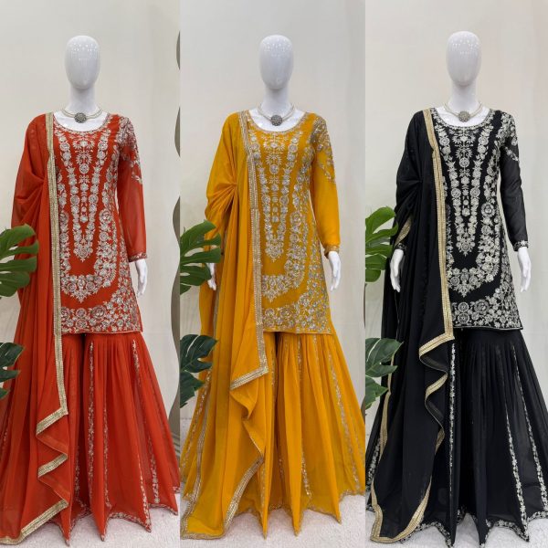 RTC FASHION 5896 A B C DESIGNER SHARARA SUITS ONLINE
