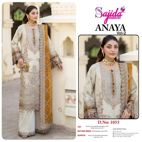 SAJIDA DESIGNERS 1053 ANAYA VOL 2 SALWAR KAMEEZ