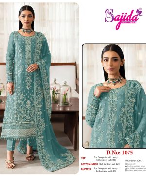 SAJIDA DESIGNERS 1075 GEORGETTE SALWAR SUITS