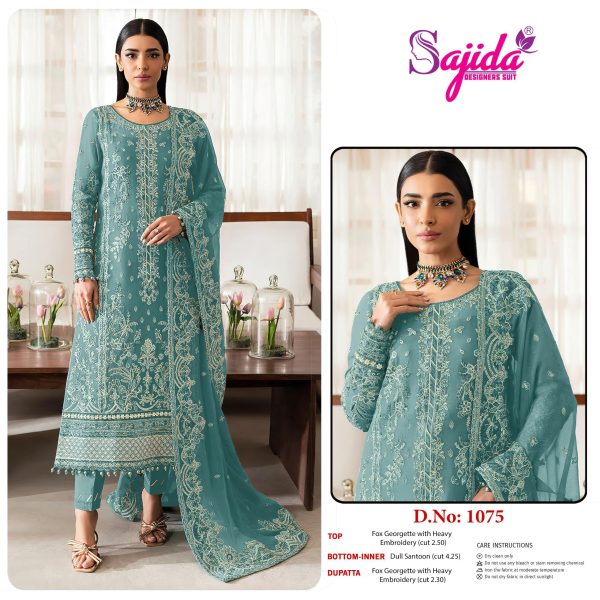SAJIDA DESIGNERS 1075 GEORGETTE SALWAR SUITS