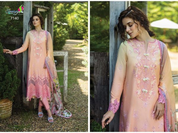 SANIYA TRENDZ 7140 COTTON PAKISTANI SUITS