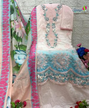 SANIYA TRENDZ 7142 COTTON PAKISTANI SUITS