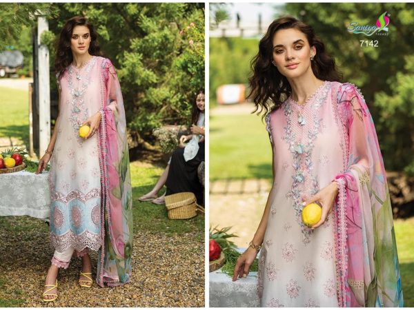 SANIYA TRENDZ 7142 COTTON PAKISTANI SUITS
