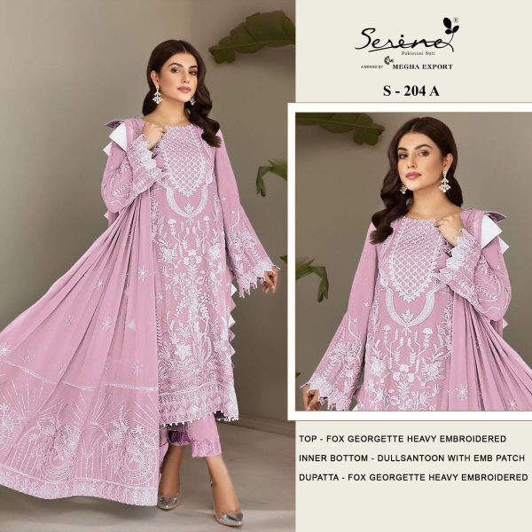 SERINE S 204 A GEORGETTE PAKISTANI SALWAR SUITS