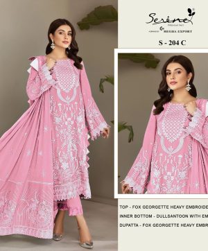 SERINE S 204 C GEORGETTE PAKISTANI SALWAR SUITS