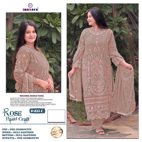SHANAYA FASHION S 211 C HAND CRAFT SALWAR SUITS
