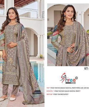 SHREE FABS KT 235 A VISCOSE MUSLIN SALWAR KAMEEZ