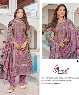 SHREE FABS KT 235 VISCOSE MUSLIN SALWAR KAMEEZ